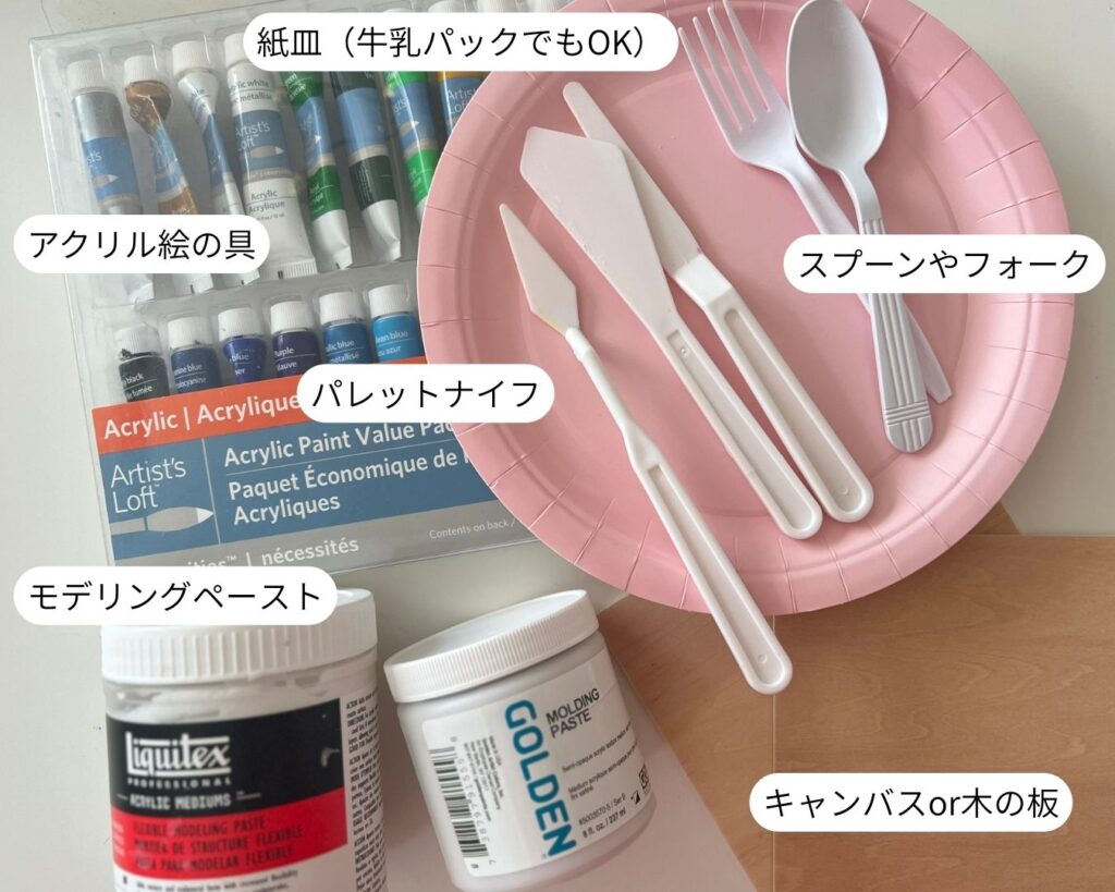 テクスチャーアートの材料