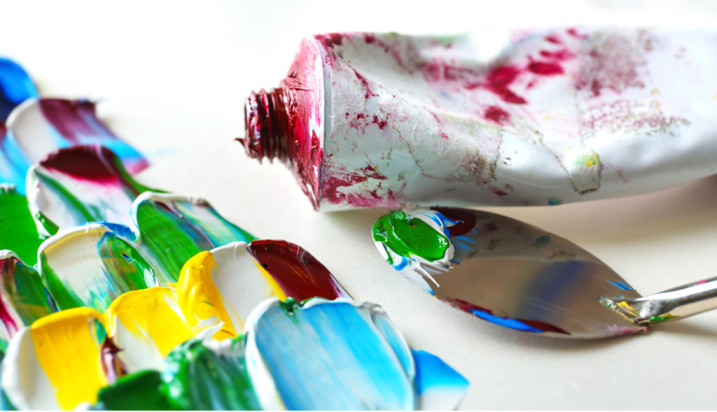 テクスチャーアート
使い終わった道具は水につけておくと片付けがラク