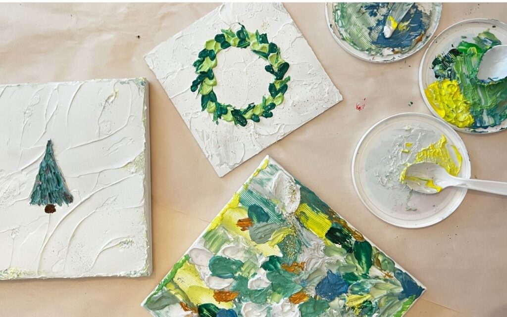 テクスチャーアートの画像（制作風景）