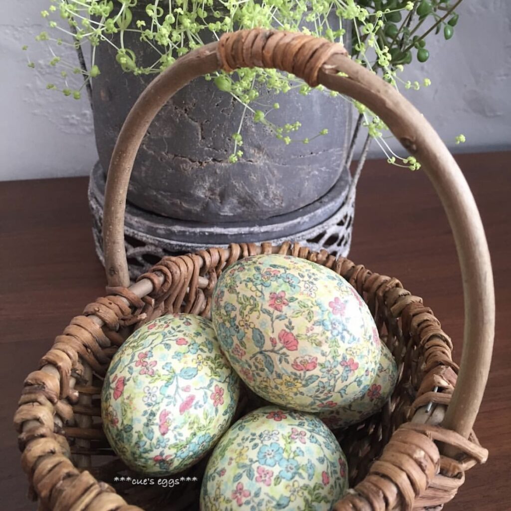 卵の殻のデコパージュ1